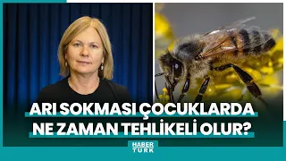 When is a bee sting dangerous for children?