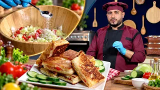 پخلی - د پنېر لرونکي سانډوېچ چمتو کول
