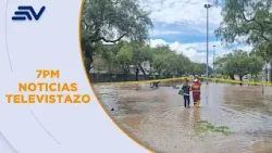 El desbordamiento del río Yanuncay dejó 2 puentes destruidos | Televistazo | Ecuavisa
