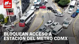 Bloqueo de transportistas colapsa accesos a la estación Cuatro Caminos del Metro
