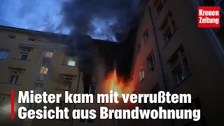Tenant escapes apartment fire with soot-covered face | krone.tv NEWS