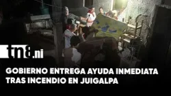Vivienda en cenizas por voraz incendio en Juigalpa; Gobierno entrega ayuda a familia afectada