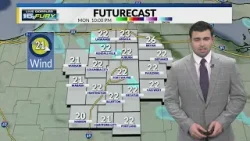 Lake effect snow tapers off