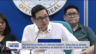 Proteksyon sa MSMEs at creative economy, isinulong sa Senado