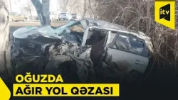 Oğuzda yük və minik maşınları toqquşub, xəsarət alanlar var Oğuzda yük və minik maşınları toqquşub, xəsarət alanlar var