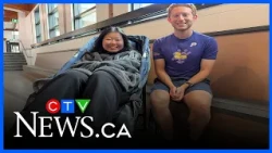 This Quebecer will push his wife as they race together in the Montreal marathon