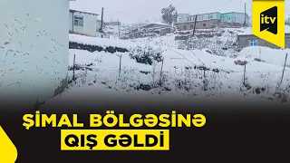 Quba və Qusara qar yağıb: temperatur 8-10 dərəcə aşağı düşüb