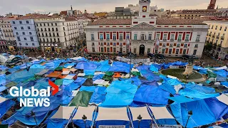 "We’re not going to settle for the crumbs": Madrid protesters demand action on housing crisis