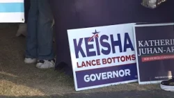 Bottoms talks to voters at Georgia National Fair during campaign