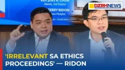 Umano'y 'dirty laundry' ng kongreso, 'irrelevant' sa ethics complaint kay Leviste - Cong. Ridon Umano'y 'dirty laundry' ng kongreso, 'irrelevant' sa ethics complaint kay Leviste - Cong. Ridon