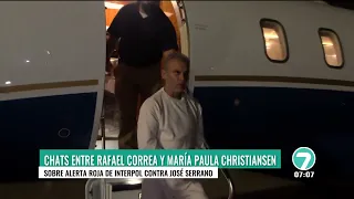Rafael Correa and María Paula Christiansen allegedly chatted about an Interpol red notice