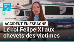 Accident ferroviaire en Espagne : le roi Felipe XI présent aux chevets des victimes • FRANCE 24