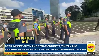 QCPD, ininspeksyon ang EDSA Monument