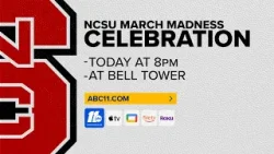 Light it RED! NC State and City of Raleigh host celebration for NCSU men's, women's basketball teams