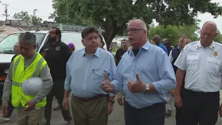 Pritzker tours storm damage, signs relief bill for Illinois families impacted