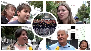 Moldovans, impressed by the military parade in the Great National Assembly Square