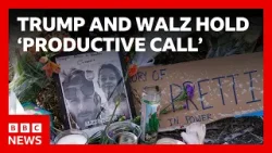 President Trump has 'productive call' with Minnesota governor after shooting | BBC News