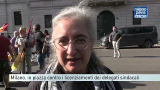 Milan, protests against the firing of union delegates