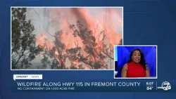 В округе Фримонт, где бушует пожар площадью 1000 акров, объявлена ​​эвакуация.