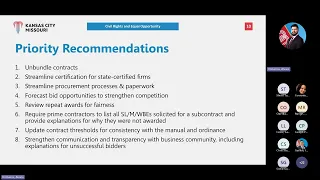 CREO Monthly Webinar: 2026 Kansas City Disparity Study Results