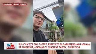 Bulacan VG Castro, binatikos sa nararanasang pagbaha sa probinsya; asawang si Sunshine, dumepensa
