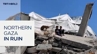 Families return to destroyed homes in northern Gaza
