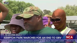 Activists and frustrated community take grievances to Kempton Park Police Station.