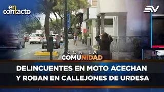 Motorcycle criminals stalking and robbing in Urdesa alleys | En Contacto | Ecuavisa