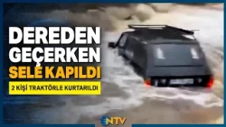 Two People in Car Swept Away by Raging Floodwaters Had a Brush With Death! | NTV
