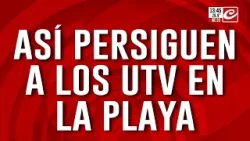 Así persiguen a los UTV en la playa