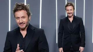 TAKE A STEP! Benjamín Vicuña showed off his look at La Chiqui's table with a quick twirl