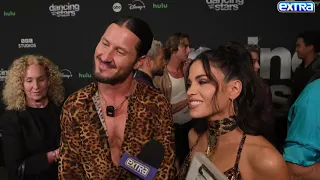 Jenna Dewan & Val Chmerkovskiy React to Tying for High Score ‘DWTS’ Week 2 (Exclusive)