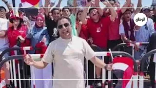 Historic welcome for the Egyptian national team.. Egyptian fans celebrate wildly after the team's...