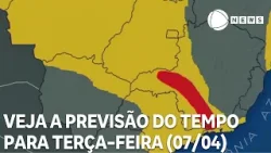 Veja a previsão do tempo para todo o país nesta terça (07/04)