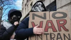 Realizan protestas en contra de la guerra con Irán