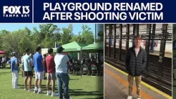 Трогательная дань памяти: детская площадка переименована в честь жертвы массовой стрельбы в Ибор-...