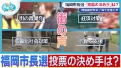 Fukuoka Mayoral Election on 11/15: What will decide the voters' choice? What are voters expecting...