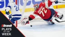 Bobrovsky Dives Blindly Backwards For Insane Save | NHL Plays Of The Week