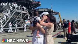 USS Abraham Lincoln sailors reunite with loved ones after nearly a year away