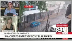 ? PROTESTA DE VECINOS EN SAN MARTÍN: "DICEN QUE SI LLUEVE OTRA VEZ NOS VOLVEMOS A INUNDAR"