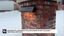 Residents address stolen signs in SW Calgary neighbourhood