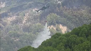Vatër e re në Krastë të Krujës/ Tre helikopterë në gatishmëri për shuarjen e flakëve|ABCNews Albania