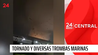 Tornado y diversas trombas marinas entre Ñuble y Biobío | 24 Horas TVN Chile
