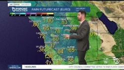 ABC 10News Pinpoint Forecast for Wednesday, October 21: Showers and scattered thunderstorms