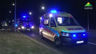 Bielawa. Porsche rollover on the bypass