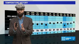 Sunday morning should remain mostly dry, but showers and storms arrive around lunchtime