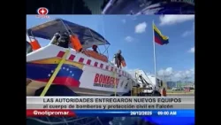 Las Autoridades entregaron nuevos equipos al cuerpo de bomberos y protección civil en Falcón