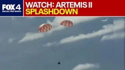 Возвращаемая капсула миссии «Артемида II» благополучно приводнилась. Возвращаемая капсула миссии «Артемида II» благополучно приводнилась.