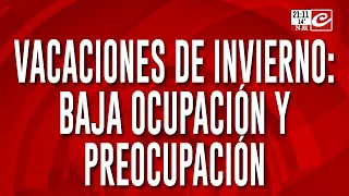 Vacaciones de invierno: baja ocupación y preocupación