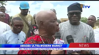 AMAGBA ULTRA-MODERN MARKET: Sen. Neda Imasuen Lays Foundation For 70 Shops